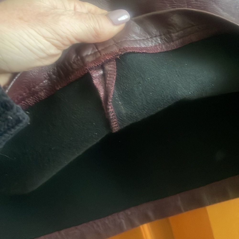 Burgundy PU Leather skirt NWOT - Picture 6 of 9